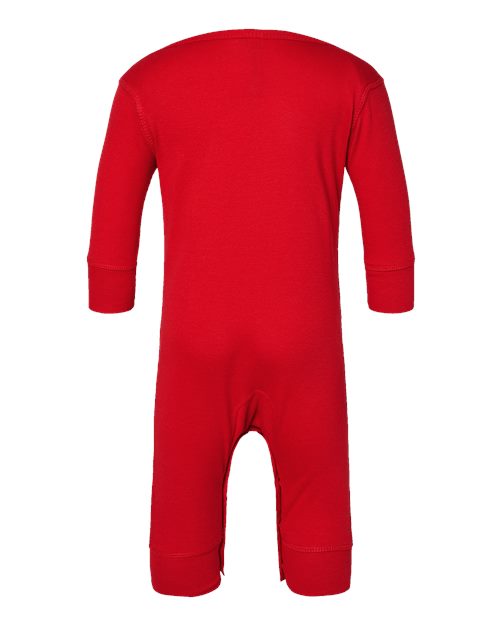 Infant Long Legged Baby Rib Bodysuit - Red Back