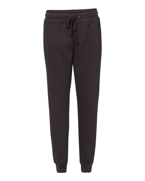 Women’s Sport Athletic Fleece Joggers - Black Front