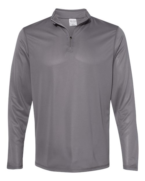 Men's Attain Color Secure® Performance Quarter-Zip Pullover - Graphite Front