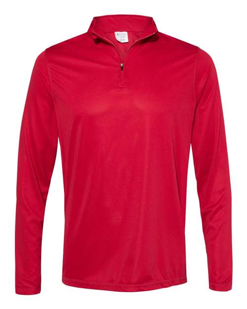 Men's Attain Color Secure® Performance Quarter-Zip Pullover - Red Front