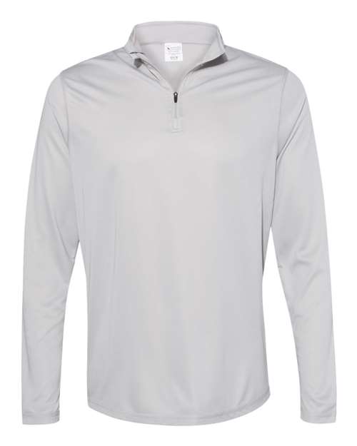 Men's Attain Color Secure® Performance Quarter-Zip Pullover - Silver Front