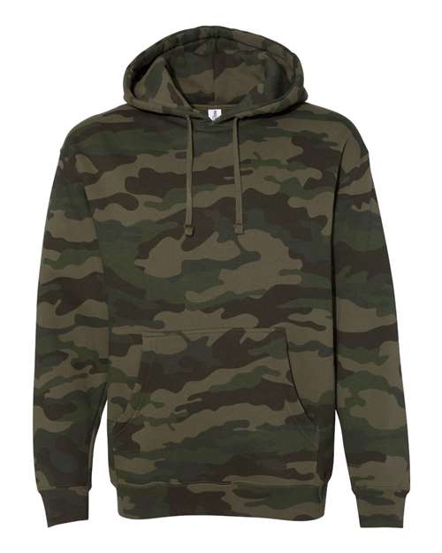 Unisex Heavyweight Hooded Sweatshirt - Forest Camo Front