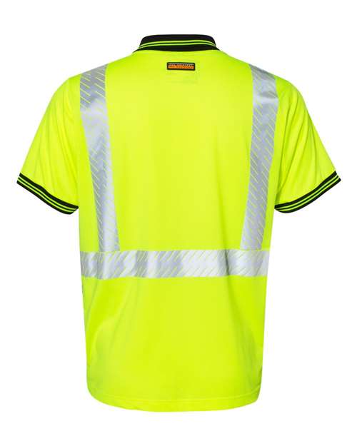 Unisex Premium Black Series® High-Performance Polo - Lime Back
