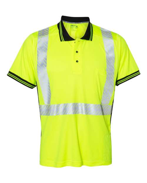 Unisex Premium Black Series® High-Performance Polo - Lime Front