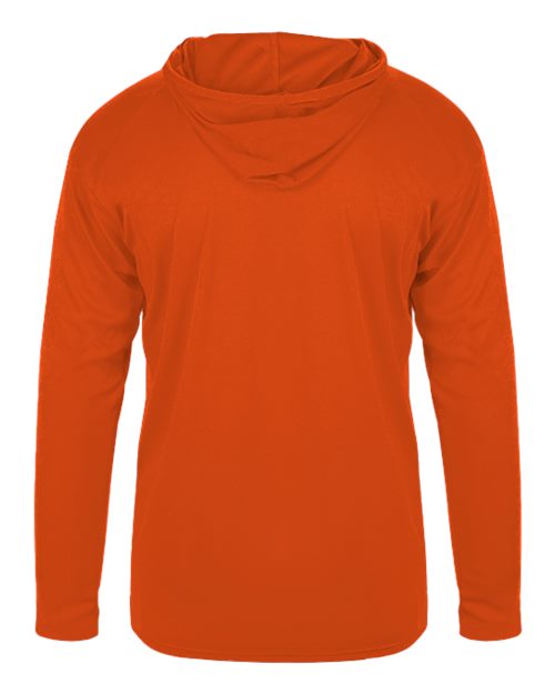 Unisex B-Core Hooded Long Sleeve T-Shirt - Burnt Orange Back