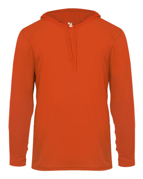 Unisex B-Core Hooded Long Sleeve T-Shirt - Burnt Orange Front