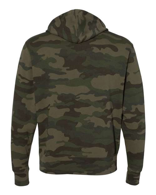Unisex Lightweight Full-Zip Hooded Sweatshirt - Forest Camo Back