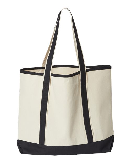 Promotional Heavyweight Large Beach Tote - Natural/ Black Back