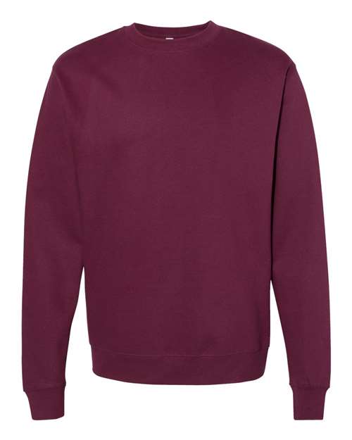 Unisex Midweight Crewneck Sweatshirt - Maroon Front