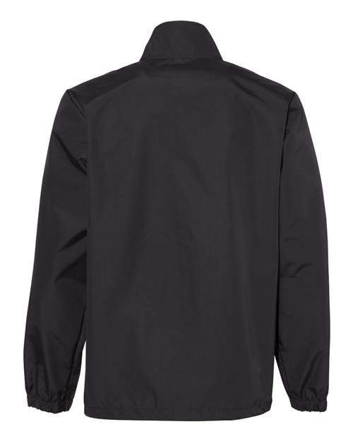 Men's Water-Resistant Windbreaker Coach’s Jacket - Black/ Black Back