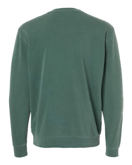 Unisex Midweight Pigment-Dyed Crewneck Sweatshirt - Pigment Alpine Green Back
