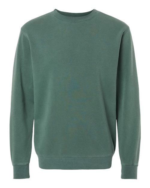 Unisex Midweight Pigment-Dyed Crewneck Sweatshirt - Pigment Alpine Green Front