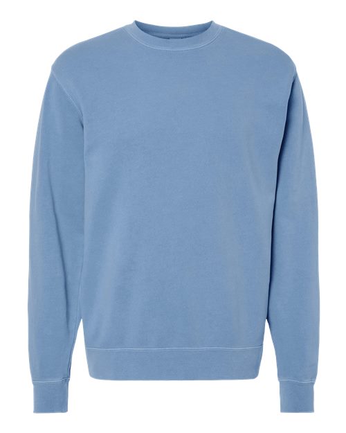Unisex Midweight Pigment-Dyed Crewneck Sweatshirt - Pigment Light Blue Front