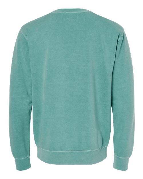 Unisex Midweight Pigment-Dyed Crewneck Sweatshirt - Pigment Mint Back