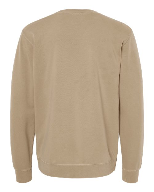 Unisex Midweight Pigment-Dyed Crewneck Sweatshirt - Pigment Sandstone Back