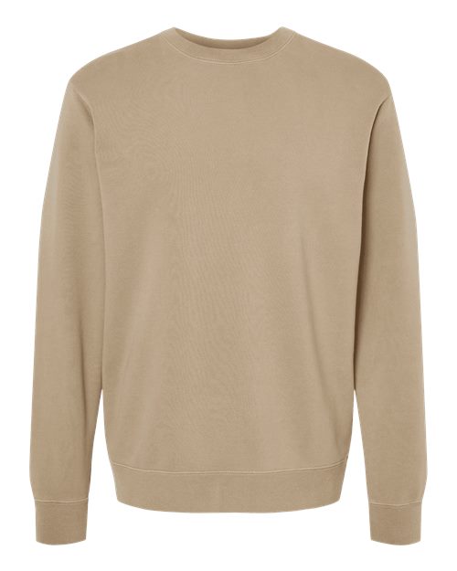 Unisex Midweight Pigment-Dyed Crewneck Sweatshirt - Pigment Sandstone Front