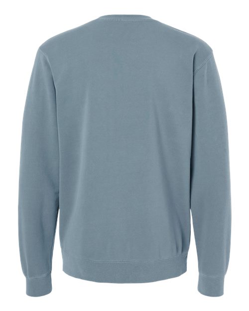 Unisex Midweight Pigment-Dyed Crewneck Sweatshirt - Pigment Slate Blue Back