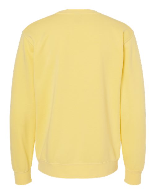 Unisex Midweight Pigment-Dyed Crewneck Sweatshirt - Pigment Yellow Back
