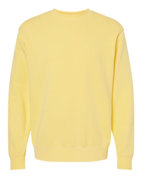 Unisex Midweight Pigment-Dyed Crewneck Sweatshirt - Pigment Yellow Front