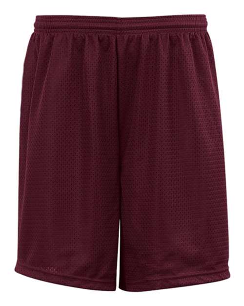 Men's Mesh 7" Shorts - Maroon Front