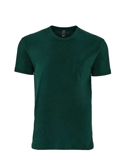 Unisex Cotton Pocket T-Shirt - Forest Green Front