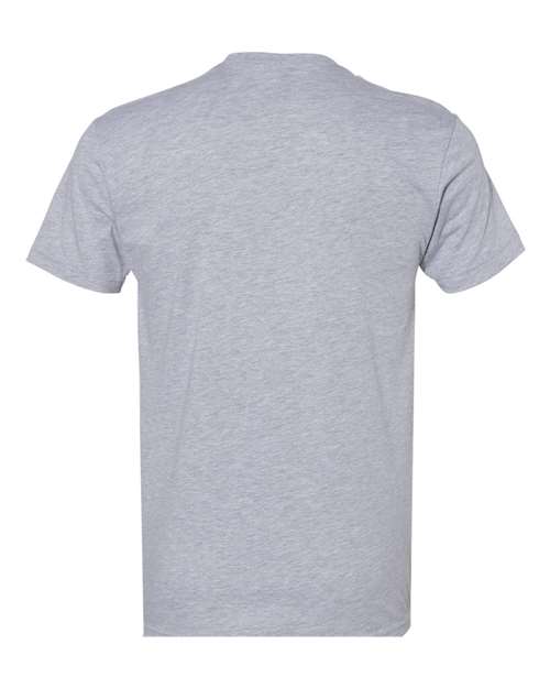 Unisex Cotton Pocket T-Shirt - Heather Grey Back