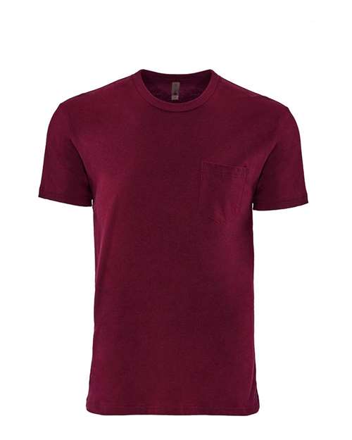 Unisex Cotton Pocket T-Shirt - Maroon Front