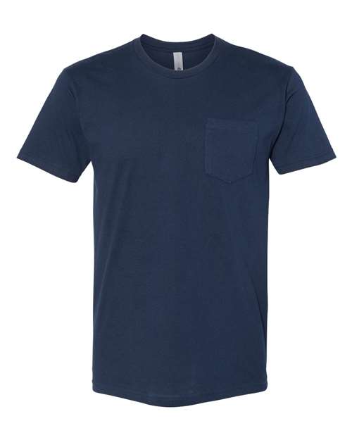 Unisex Cotton Pocket T-Shirt - Midnight Navy Front