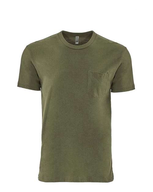 Unisex Cotton Pocket T-Shirt - Military Green Front