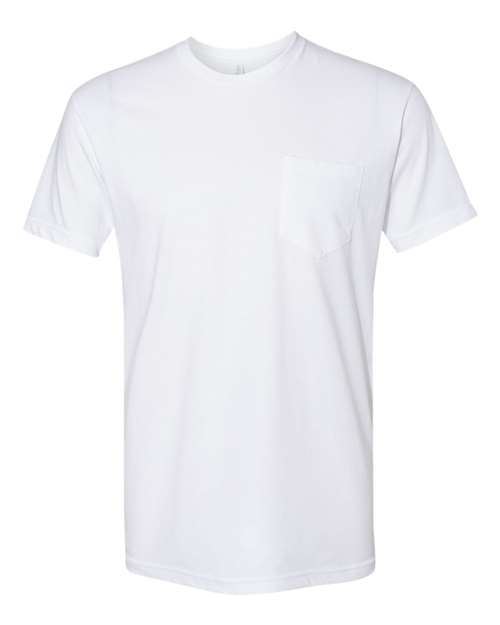 Unisex Cotton Pocket T-Shirt - White Front