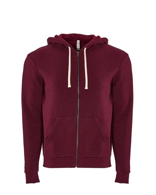 Unisex Santa Barbara Full-Zip Hoodie Sweatshirt - Cardinal Front