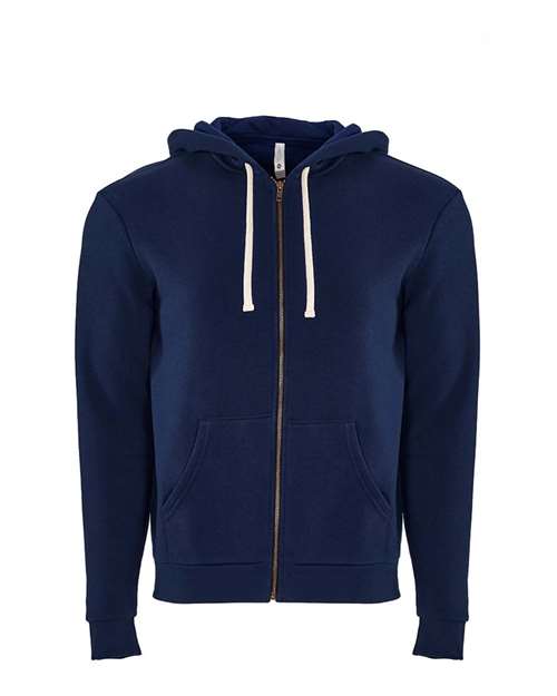 Unisex Santa Barbara Full-Zip Hoodie Sweatshirt - Midnight Navy Front