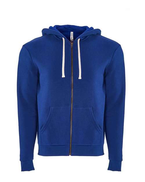 Unisex Santa Barbara Full-Zip Hoodie Sweatshirt - Royal Front