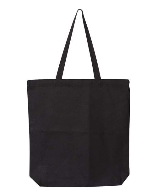 Gusseted Tote - Black Front