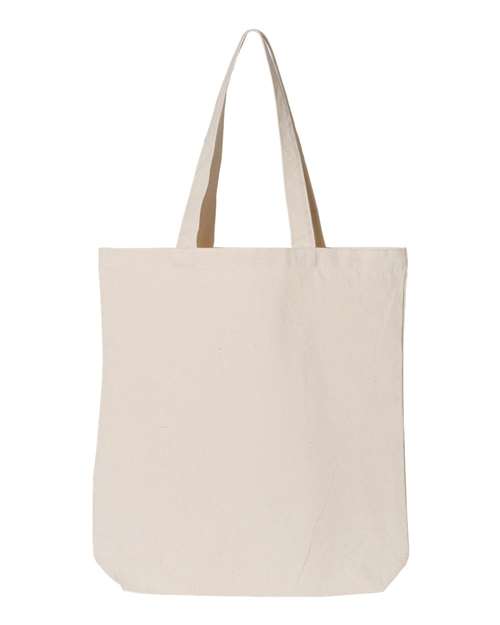 Gusseted Tote - Natural Front