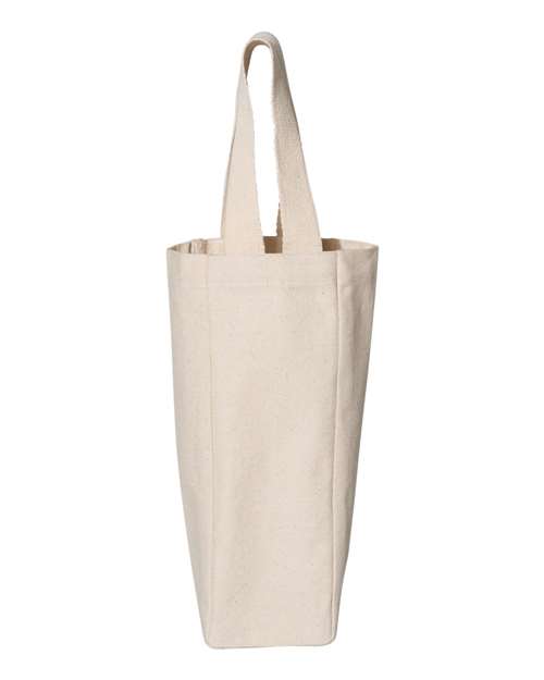 Single Wine Tote - Natural Back