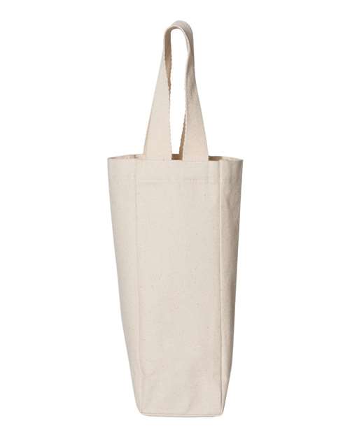 Single Wine Tote - Natural Front