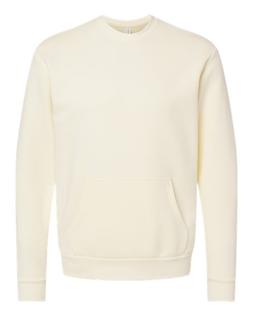Unisex Santa Barbara Pocket Crewneck Sweatshirt - Natural Front