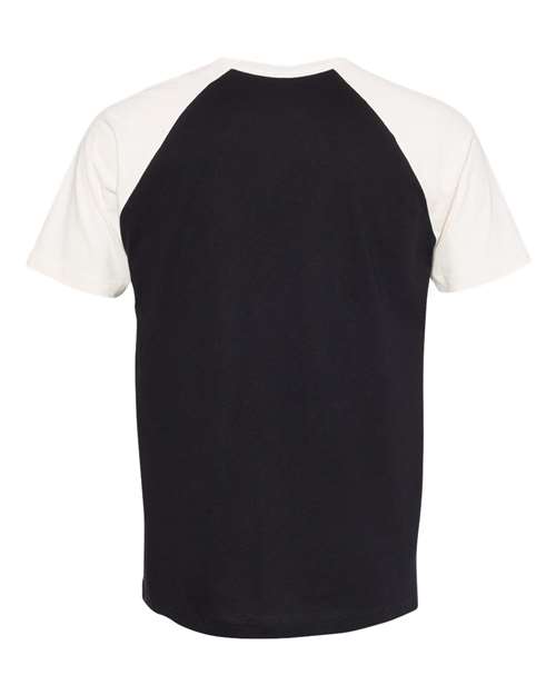 Unisex Cotton Raglan T-Shirt - Natural/ Black Back