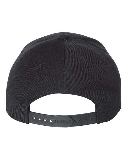 Premium Curved Bill Snapback Cap - Black Back