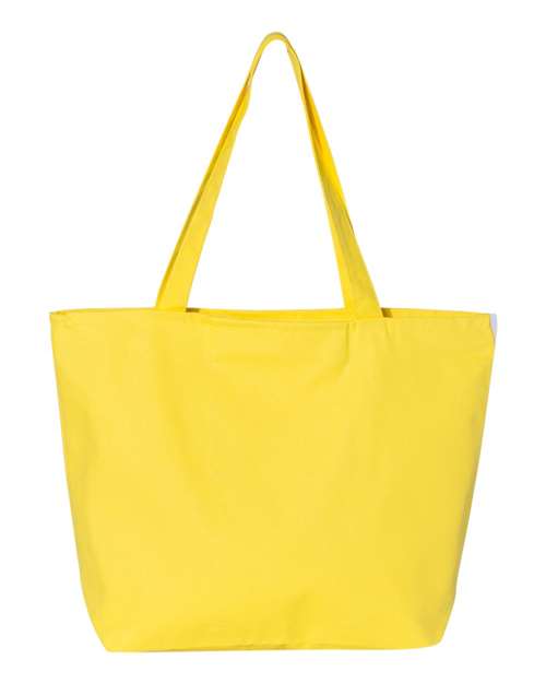 25L Zippered Tote - Yellow Back