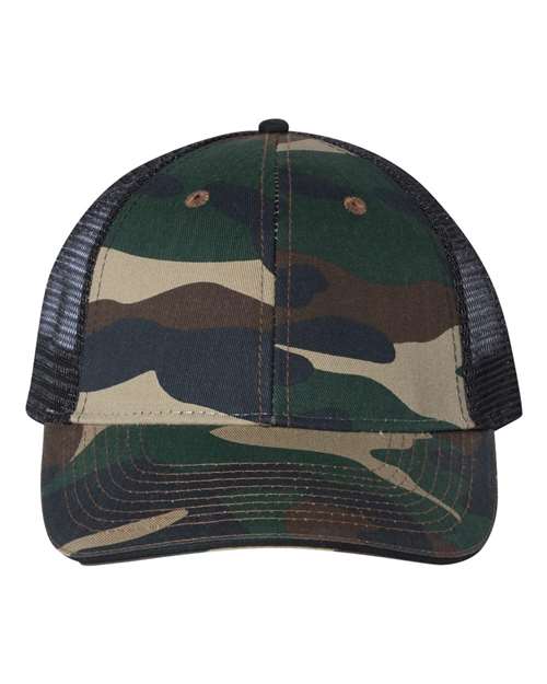 Sandwich Trucker Cap - Green Camo/ Black Front