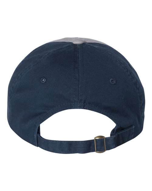 Bio-Washed Classic Dad Hat - Grey/ Navy Back