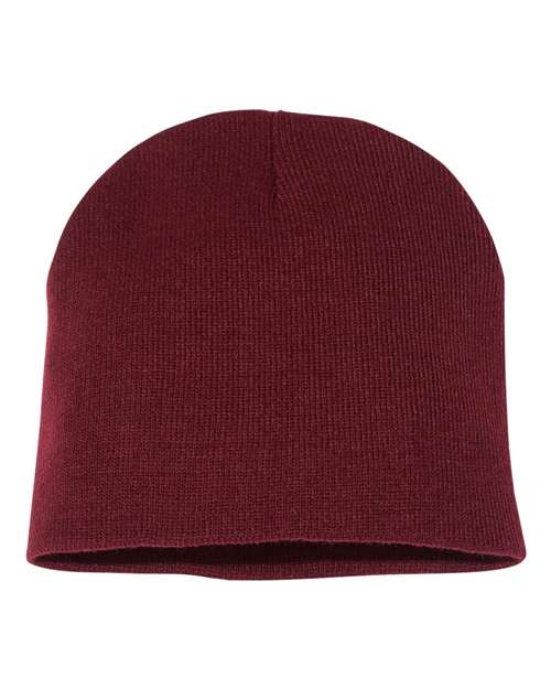 8 1/2" Beanie - Maroon Front