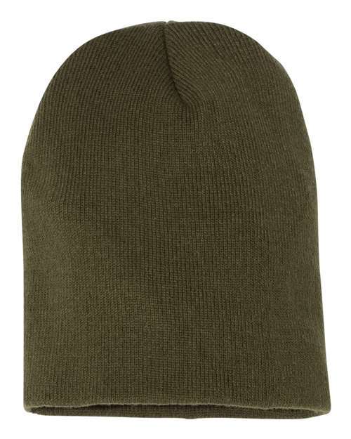 8 1/2" Beanie - Olive Back