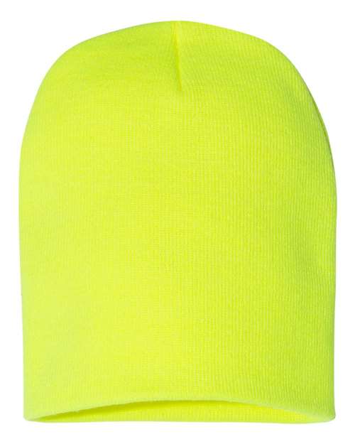 8 1/2" Beanie - Safety Yellow Back
