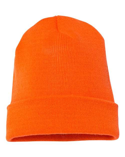Cuffed Beanie - Blaze Orange Back