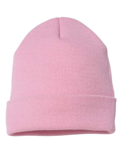 Cuffed Beanie - Baby Pink Front