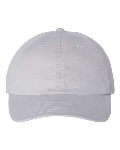 Brushed Twill Cap - Light Grey Front