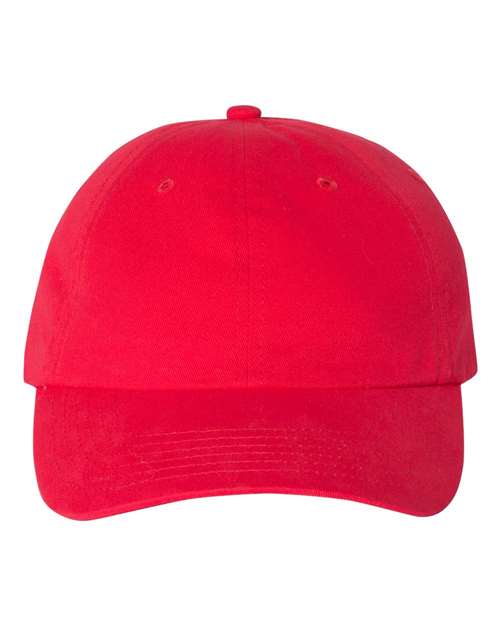 Brushed Twill Cap - Red Front